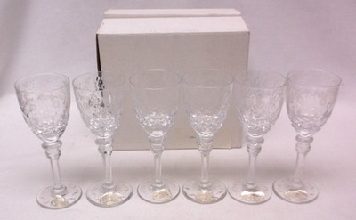 Gallia Rogaska Crystal 5'' Cordials Group of 6 Unused