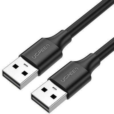 Kabel Ugreen USB-A zu USB-A 1m Schwarz Schnellladenkabel