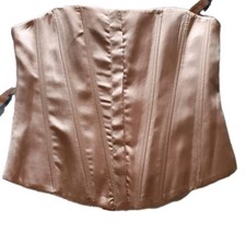 Zara Pale Pink Silk Satin Bustier Size M 8 10 Brand New With Tags