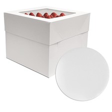 3 sets Cake Boxes 10x10x8 inches with Boards Bakery Boxes for Cakes