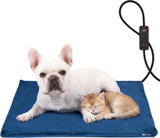 Pet Heating Pad, Cats Dogs, Heated Bed Mat, 28 X 20 In, New Blue