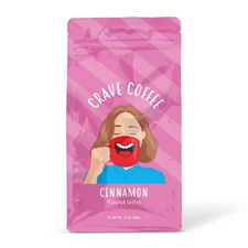 Crave Beverages Flavored Ground Coffee Bag, Cinnamon – Flavorful and Fun Brew...