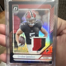Panini 2024 Donruss Optic Threads Drake London Patch Prizm /25 Falcons