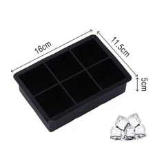 Silicone Big Ice Cubed Maker Large Cube Square Tray Molds Whiskey Ball Cocktails