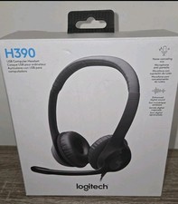 Logitech H390 Over-Head Comfort USB Headphones Noise-Canceling Microphone