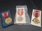 Lot Of 3 US Military Medals: 2 Good Conduct (1 Named), 1 WW2 Victory Medal. MG