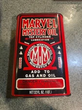 Vintage Marvel Mystery Oil Top Cylinder Lubrication 32 Oz. 1 Quart Qt. Can EMPTY