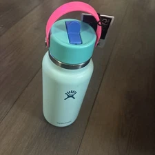 Hydro Flask 32oz Wide Mouth Flex Straw Water Bottle Polar Plunge NWT