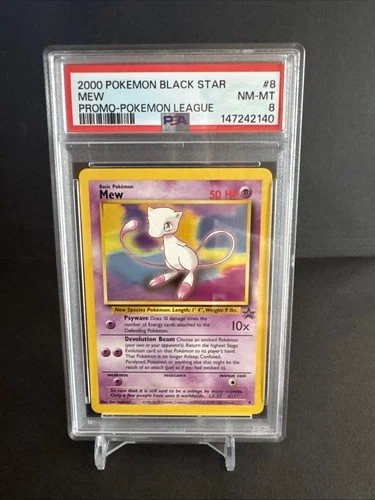 2000 Pokemon PROMO-POKEMON LEAGUE BLACK STAR #8 MEW PSA 8 NM-MT