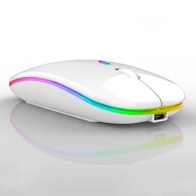 Bluetooth Wireless Rechargeable Mouse, Dual Mode 2.4G LED for PC & Laptop