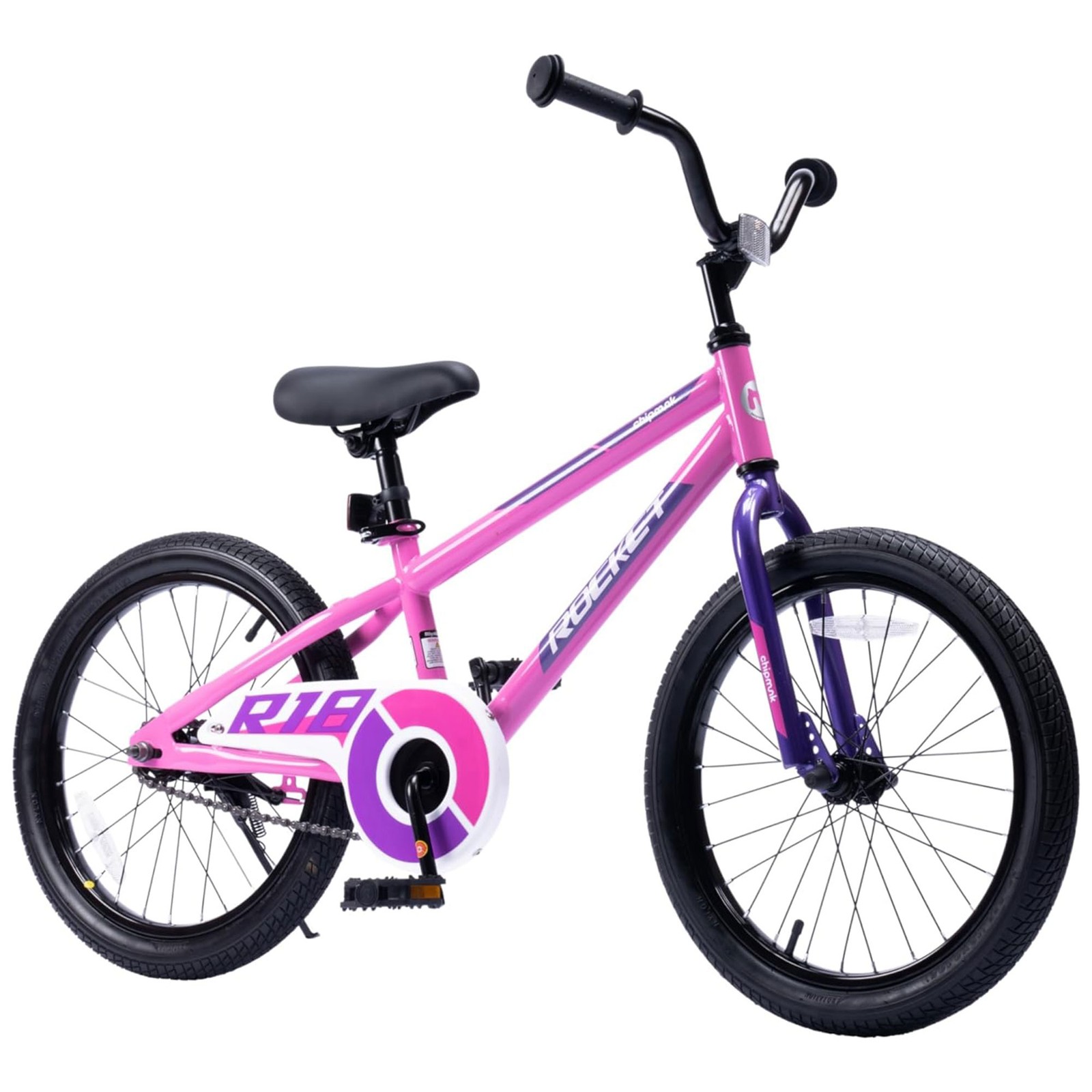 RoyalBaby Rocket Children's Sport Bike with Kickstand, 18 Inch, Pink (Open Box)