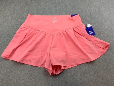 Joylab High-Rise Cross Front Shorts Women XXL Peach Lightweight Built in Brief