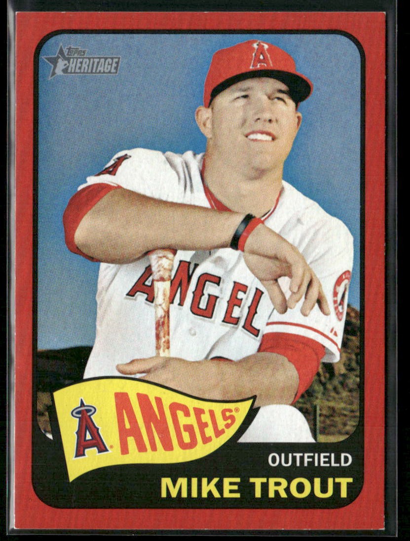 Mike Trout 2014 Topps Heritage Red Border #250 M5