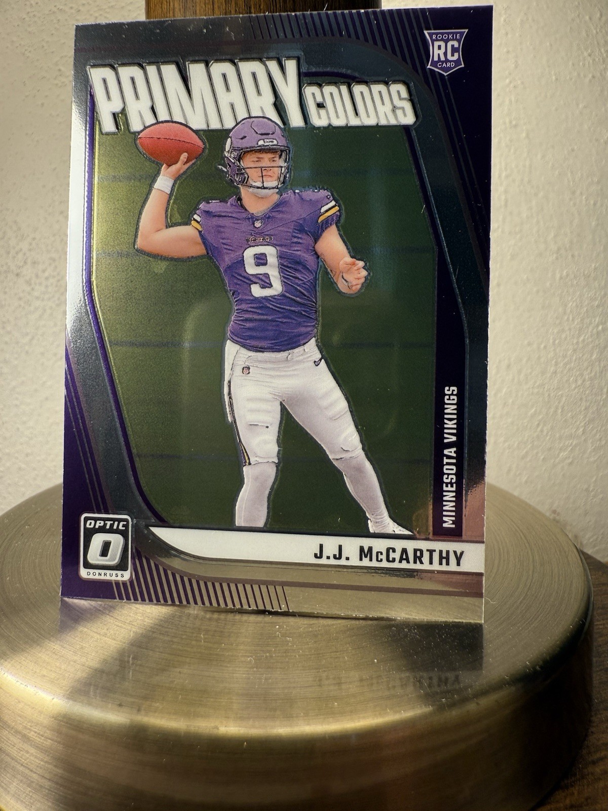 J.J. MCCARTHY 2024 Donruss Optic Primary Colors Rookie Vikings RC