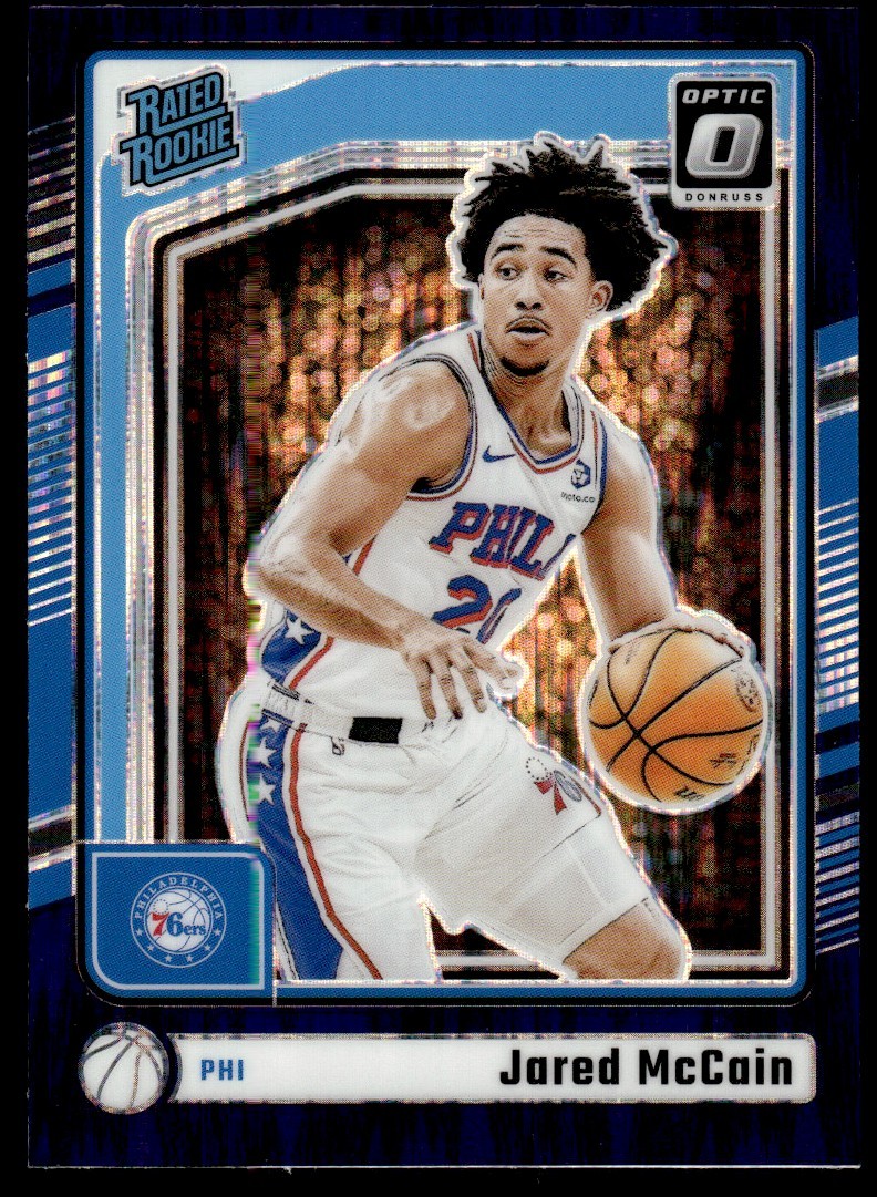2024-25 Donruss Optic Purple Shock Jared McCain Rookie Philadelphia 76ers #270