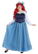 The Little Mermaid Plus Size Womens Ariel Blue Dress Costume