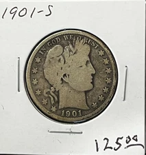 1901-S Barber Half Dollar - Better Grade -