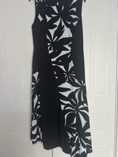 Debenhams Evening Occasion Dress Size 14 Black White Panel 