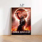 Dark Souls 3 Game Poster Epic Dark Fantasy Art Print, Soulsborne Gaming Decor 3