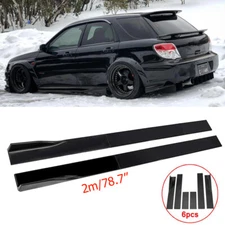 78.7'' Side Skirt Extension Rocker Panel Splitter For Subaru Impreza CS Style