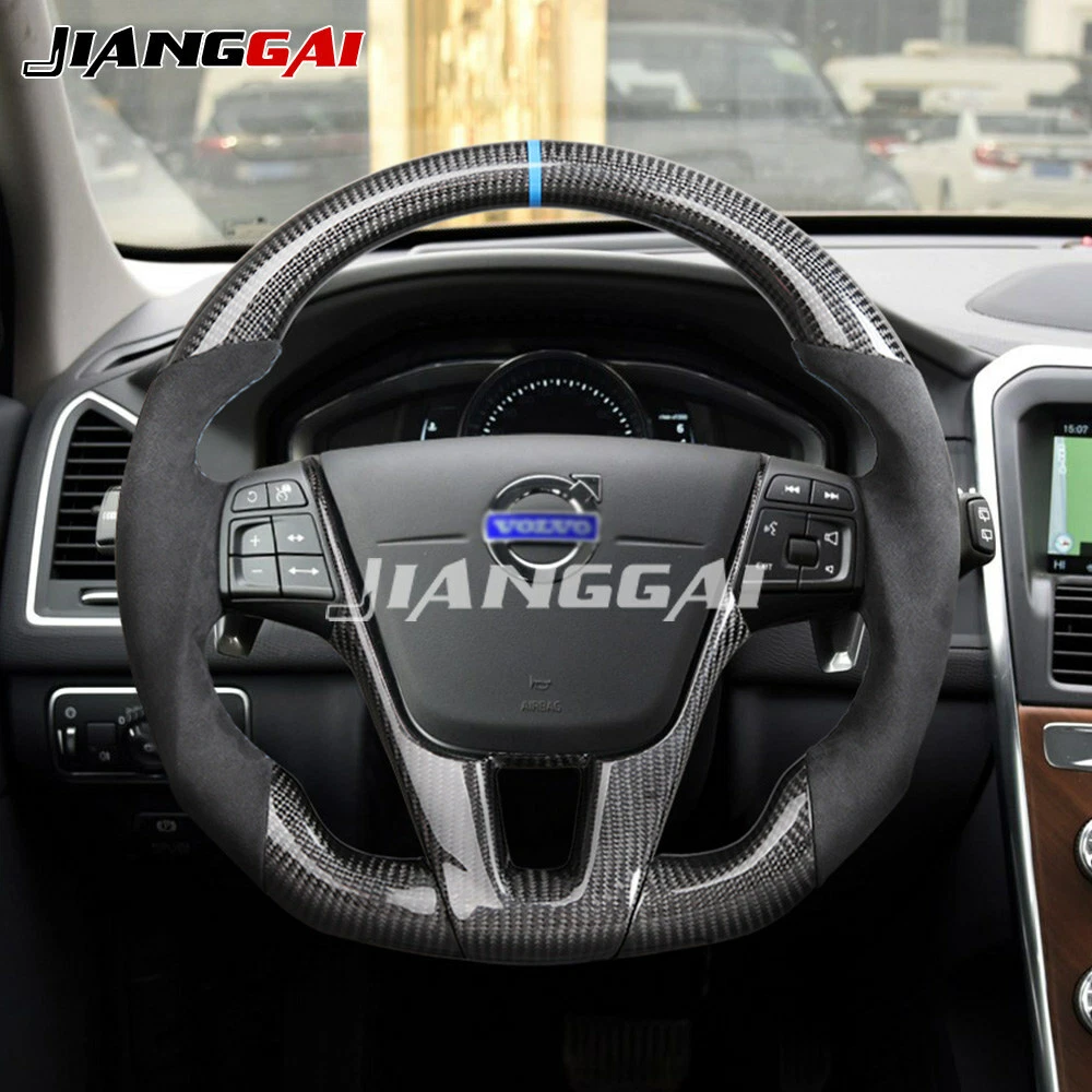 Carbon Fiber Steering Wheel For Volvo S60 L XC60 V40 V60 XC60 S80 No paddle