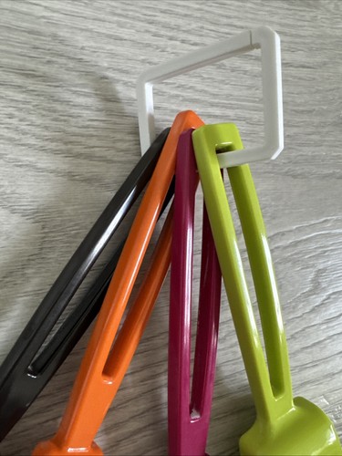 Set Of 4 Zak Designs Green Plastic Melamine Colorful Measuring Spoons w Ring - Picture 9 of 9