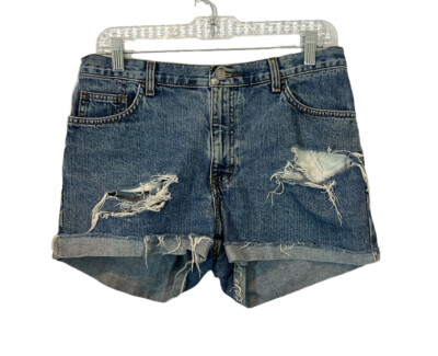 Calvin Klein Women's Distressed High Rise Vintage Shorts Size