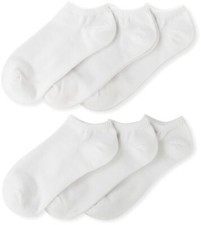 Jefferies Socks Girls 7-16 Seamless Liner Socks 3 Pair Pack White, Large 11241