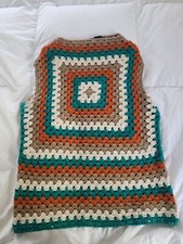 Vintage Granny Square Vest Crotchet Imports International New York Size M/L