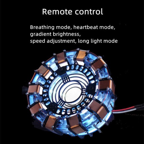 HOT Iron Man MK1 Arc Reactor 1:1 Modell LED Truhe Licht Requisite Acryl Display Box - Bild 12 von 12