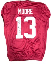 Malachi Moore signed Crimson Alabama Jersey Proof Autographed Game Cut