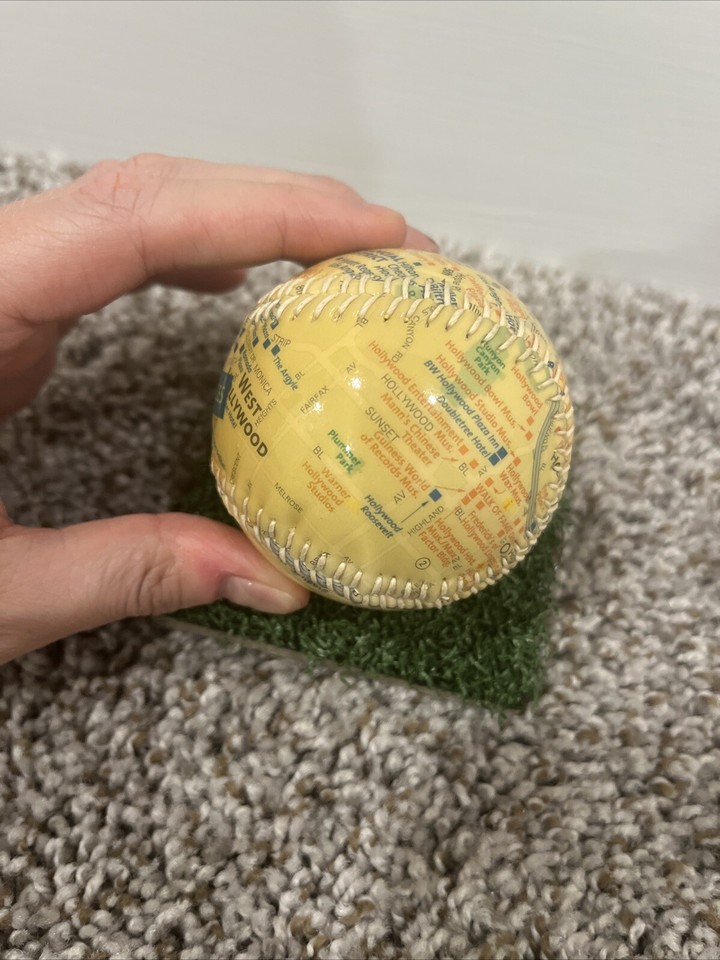 Los Angeles Dodgers Street Map Rare Glossy Souvenir Collectible