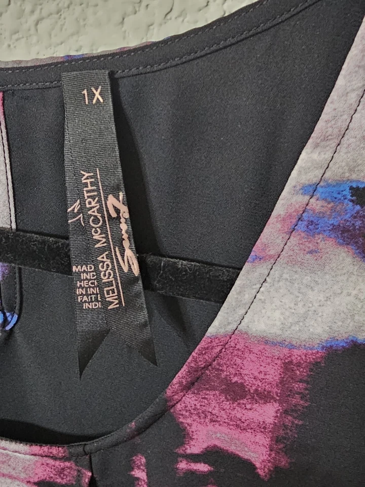 Блузка женская Melissa McCarthy Seven7 1X декольте пуловер туника без рукавов - Изображение 4 из 4