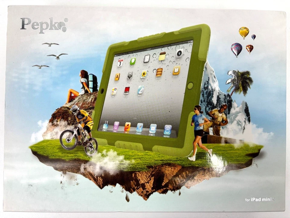 Pepkoo for Apple iPad Mini 2 Shockproof Case w/ Kickstand Black - Image 4 of 4