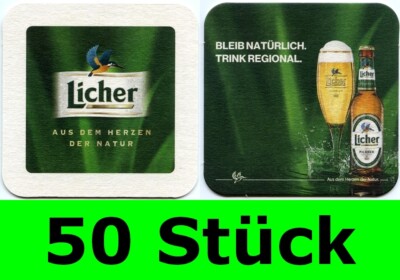 50 Stück Bierdeckel Licher Bier Lich Pilsner Bar Party Theke Tresen