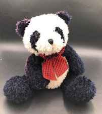Panda Bear With Red Bow 12’ High Plush Soft Toy Preloved Teddy Comforter