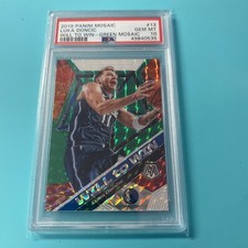 Panini Mosaic NBA 2019 Luka Doncic Will To Win Green Prizm #13- PSA 10 GEM MT 🏀