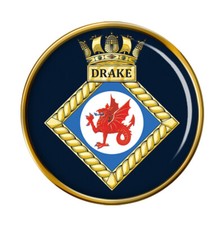 HMS Drake, Royal Navy Pin Badge
