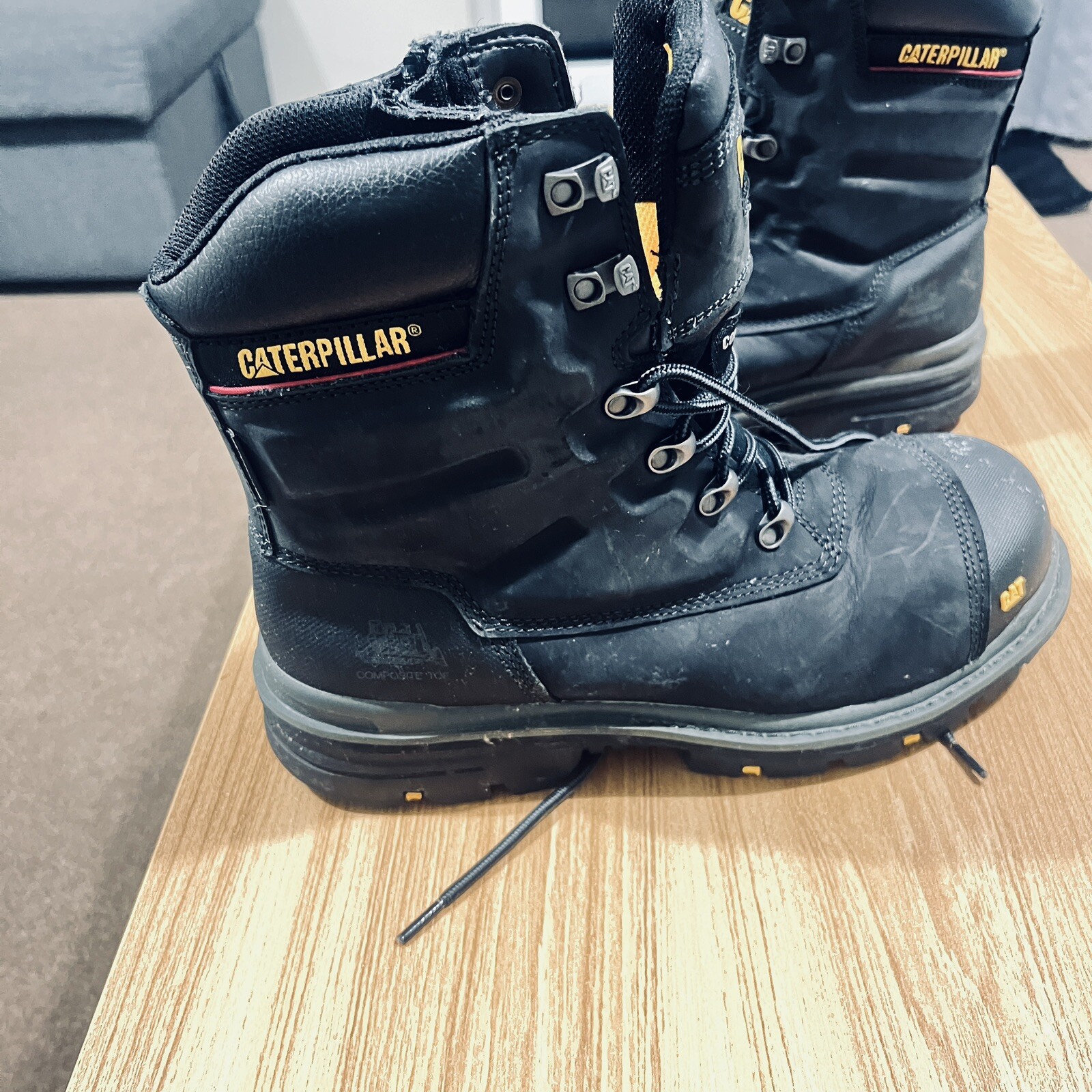 mens caterpillar boots size 10 used eBay