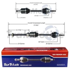SurTrack Pair Set of 2 Front CV Axle Shafts For Scion tC 2005-2010 FWD