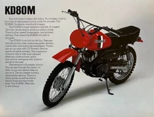 1981 Kawasaki KD80M double-sided brochure-literature KD 80 OEM
