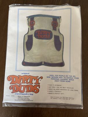 ORIGINAL DIRTY DUDS TRAVEL Laundry Bag 1973 18 x21  Vintage USA