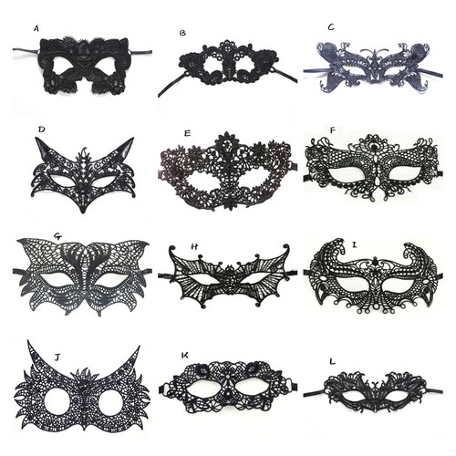 Hollow Lace Eye Mask Halloween Costume Party Cosplay Nightclub Eye Mask Sex Toys - Picture 4 of 22