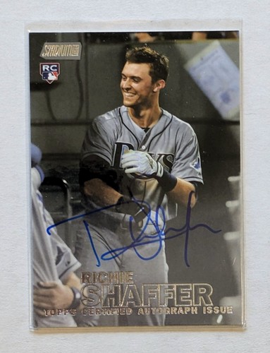 2016 Stadium Club Richie Shaffer Auto Rookie RC #SCA-RS Tampa Bay Rays