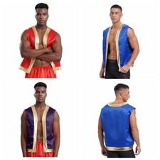 Mens Waistcoats Metallic Trim Cardigan Costume Vest Dancing Top Clubwear Raves