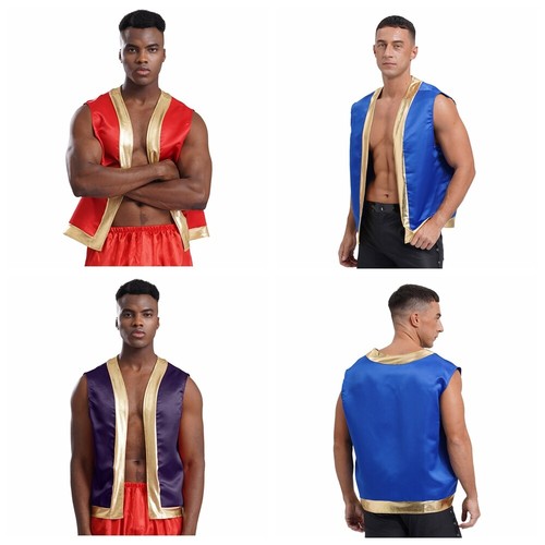 Cárdigan para Hombres Carnaval Chalecos Frente Abierto Chaleco Mascarada Top Brillante Cuello en V - Imagen 6 de 42