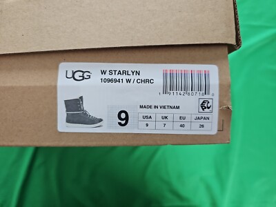Ugg Sneaker - W Starlyn - Size 9 - Charcoal - Style 1096941 | eBay