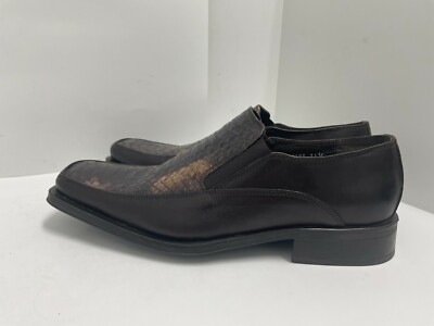 Kenneth Cole Reaction Brown Leather Embossed Snake Print  display picture 3