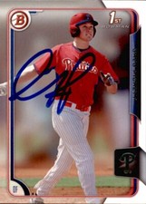 Greg Pickett Signed 2015 1st Bowman Draft card Philadelphia Phillies
