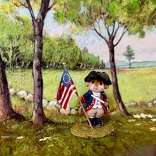 Wee Forest Folk M-755 The Patriot, Miniature Independence Day Figurine
